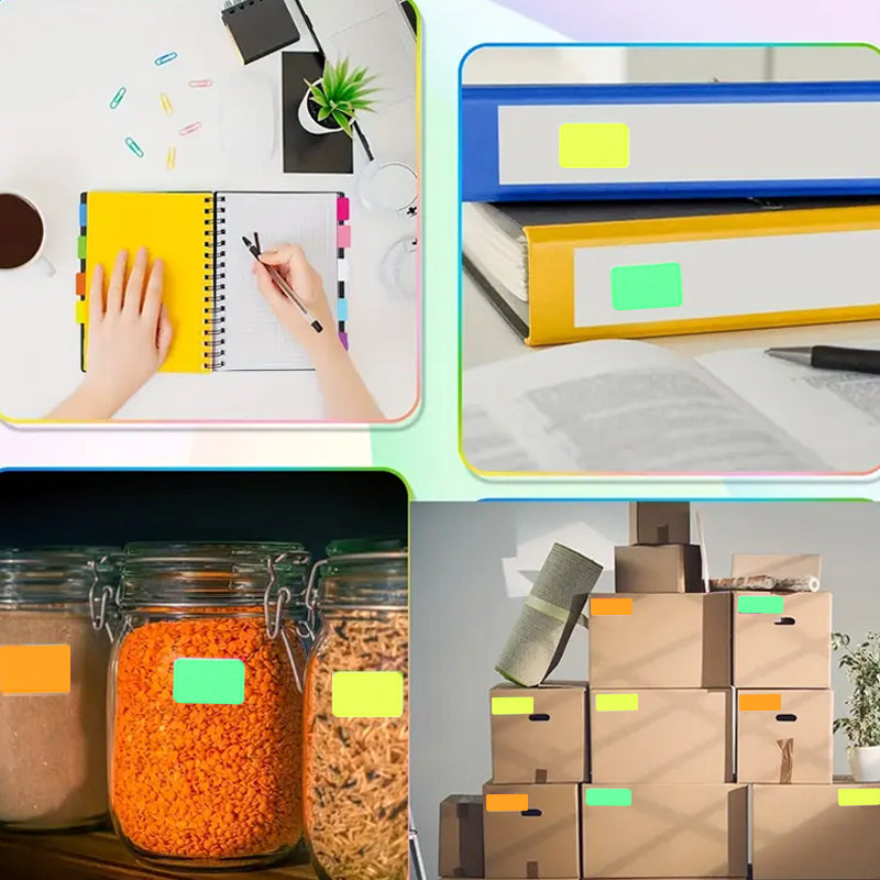 1PCS Colorful, multi-shape fluorescent self-adhesive stickers, eye-catching and easy to distinguish, marking classification super practical