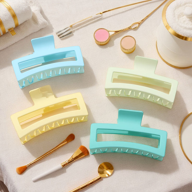 4PCS Pastel - Colored Large Hair Claw Clips for Women - Non - Slip & Stylish, Ideal for All Hair Types