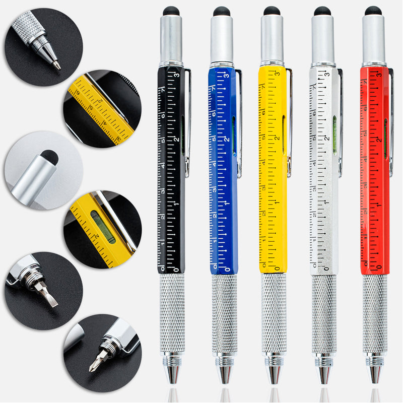 10PCS Multi functional handwriting pens, screwdrivers, level gauges, ballpoint pens, and touch pens are ideal gifts for professionals