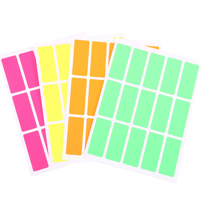 4PCS\set Color stickers, 600 sheets of 4-color rectangular stickers, color labels, price stickers, coding stickers, suitable for office, classroom, and household items