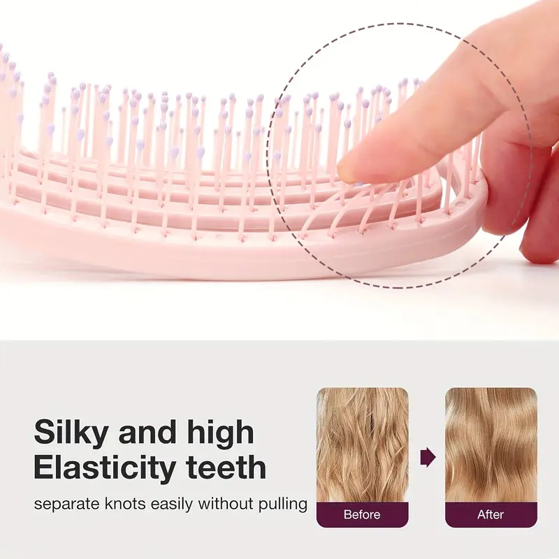 1PCS Hair Brush with Silky & High Elasticity Teeth - Effortlessly Detangle Knots