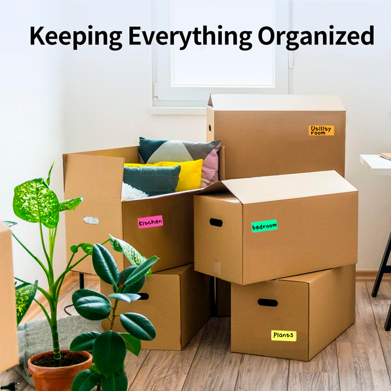 4PCS\set Color stickers, 600 sheets of 4-color rectangular stickers, color labels, price stickers, coding stickers, suitable for office, classroom, and household items