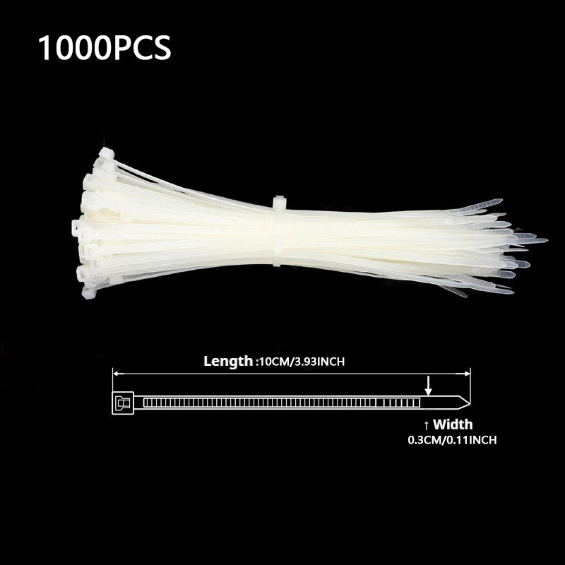 Versatile multi-size nylon cable tie - organizes wires, holds objects, and is easy to use