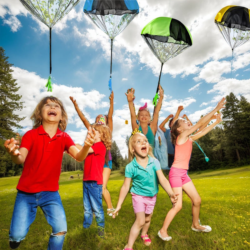 6PC/set Colorful Hand - Thrown Parachute Toys - Parent - Child Interaction, Easy to Play, Portable