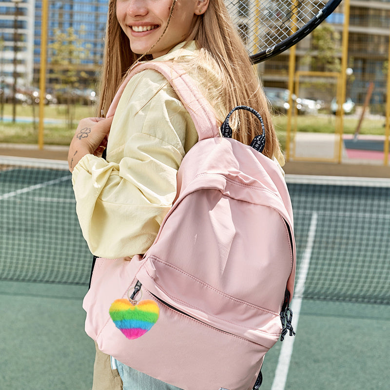 4PCS/set Cute Heart - shaped Plush Keychains - Soft Material, Various Colors