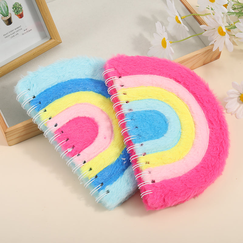 1PCS Colorful rainbow shaped notebook: perfect for school, work, and daily use - portable and stylish