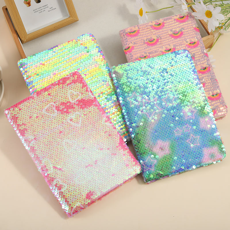 1PCS Sparkling Sequin Magic Notebooks Reversible, Color - changing & Eye - catching Stationery for Fun & Function