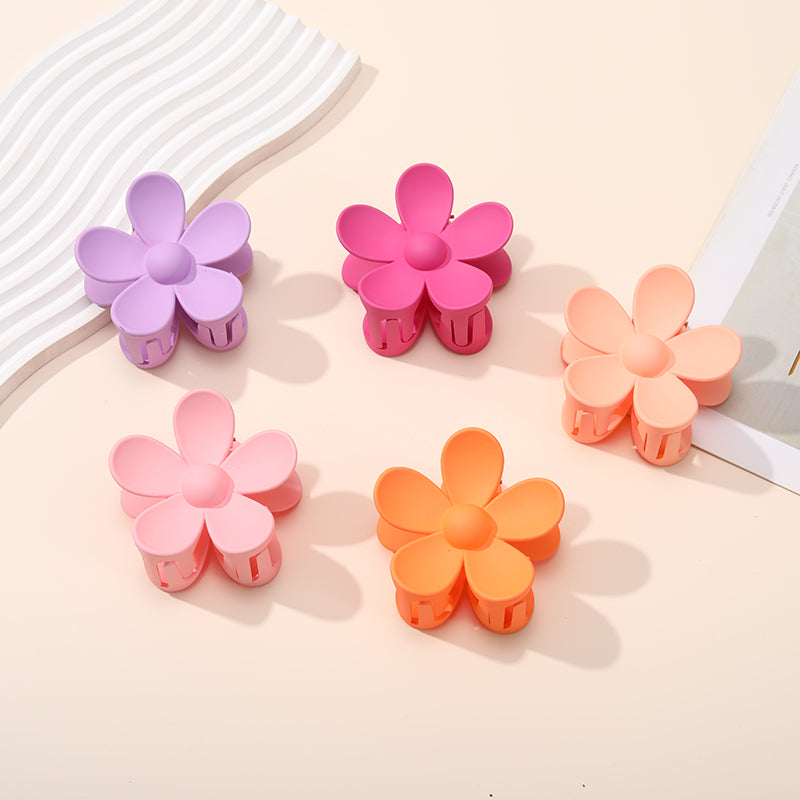 5PCS Flower Hair Clips , Large Claw Clips for Women Girls Thick Thin Hair, Strong Hold Nonslip Hair Accessories