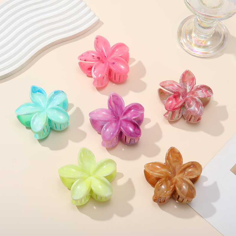 6PCS Vibrant Floral Hair Claws Charming & Flower - shaped Hair Accessories for Instant Stylish Upgrade