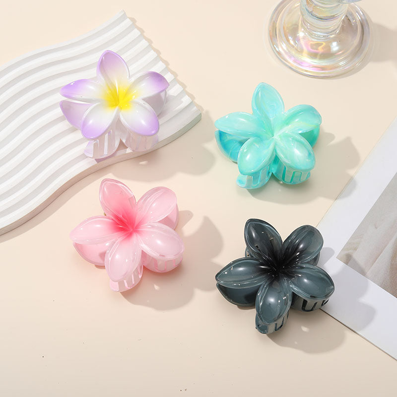 4PCS Flower - Shaped Hair Claw Clips for Women - Colorful & Non - Slip, Perfect for Styling