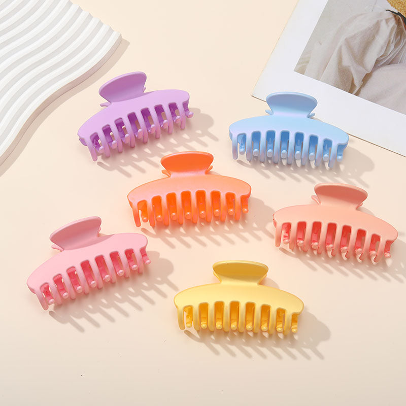 6PCS Colorful Large - Sized Hair Claw Clips for Women - Non - Slip & Stylish, Ideal for All Hair Types