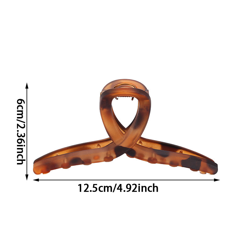 4 Pcs Amber - Patterned Hair Claws - Unique Shapes, Strong Hold & Trendy Design for Effortless Hairstyling