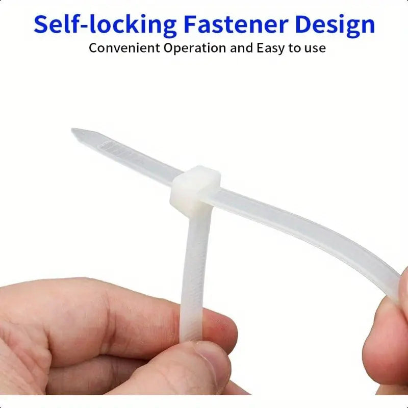 Versatile multi-size nylon cable tie - organizes wires, holds objects, and is easy to use