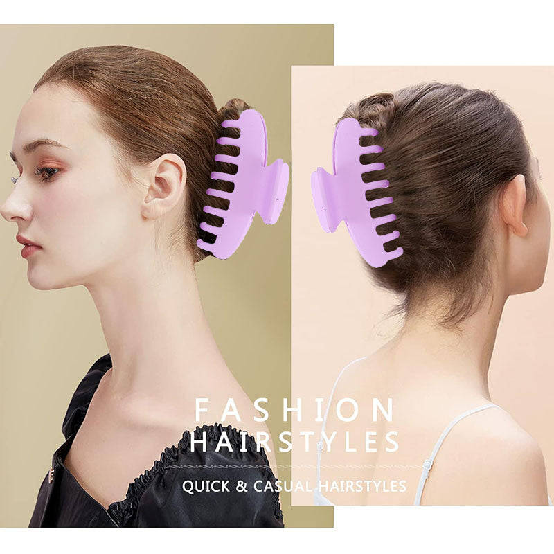 6PCS Colorful Large - Sized Hair Claw Clips for Women - Non - Slip & Stylish, Ideal for All Hair Types
