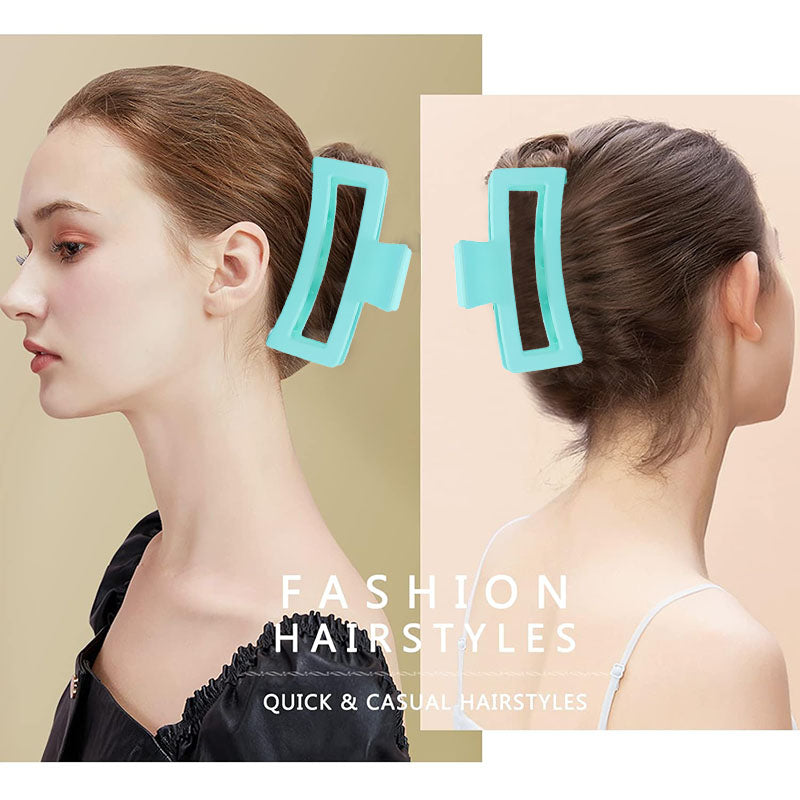 4PCS Pastel - Colored Large Hair Claw Clips for Women - Non - Slip & Stylish, Ideal for All Hair Types