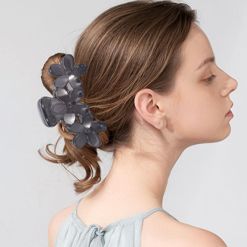 5 - pack Flower - style Hair Claw Clips: Trendy Design, Strong Hold, Suitable for Thick & Thin Hair