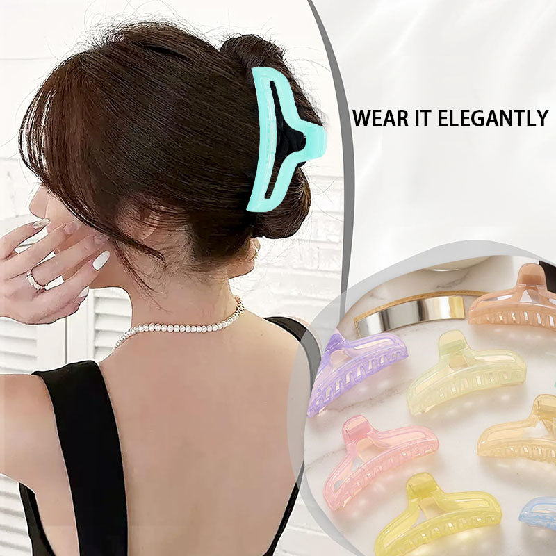 8PCS Unique and colorful translucent hair claws - easily enhance the fashion of your hairstyle