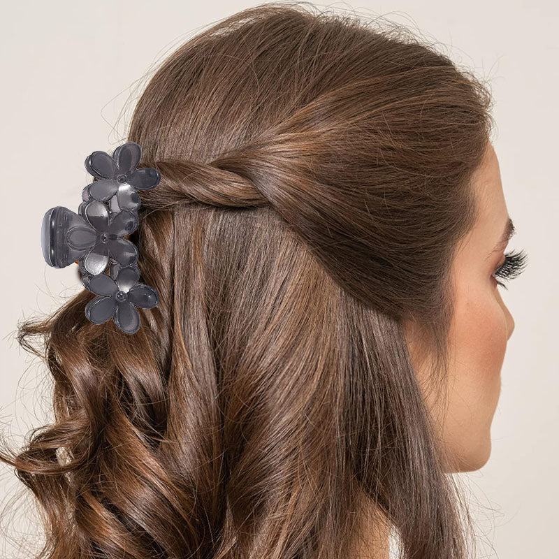 5 - pack Flower - style Hair Claw Clips: Trendy Design, Strong Hold, Suitable for Thick & Thin Hair