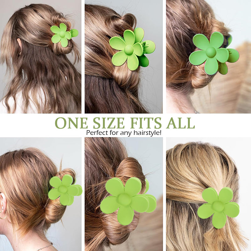 5PCS Flower Hair Clips ,Clips Matte Claw Clips Strong Hold Jaw Claw Clips Thick Thin Hair for Women Girls