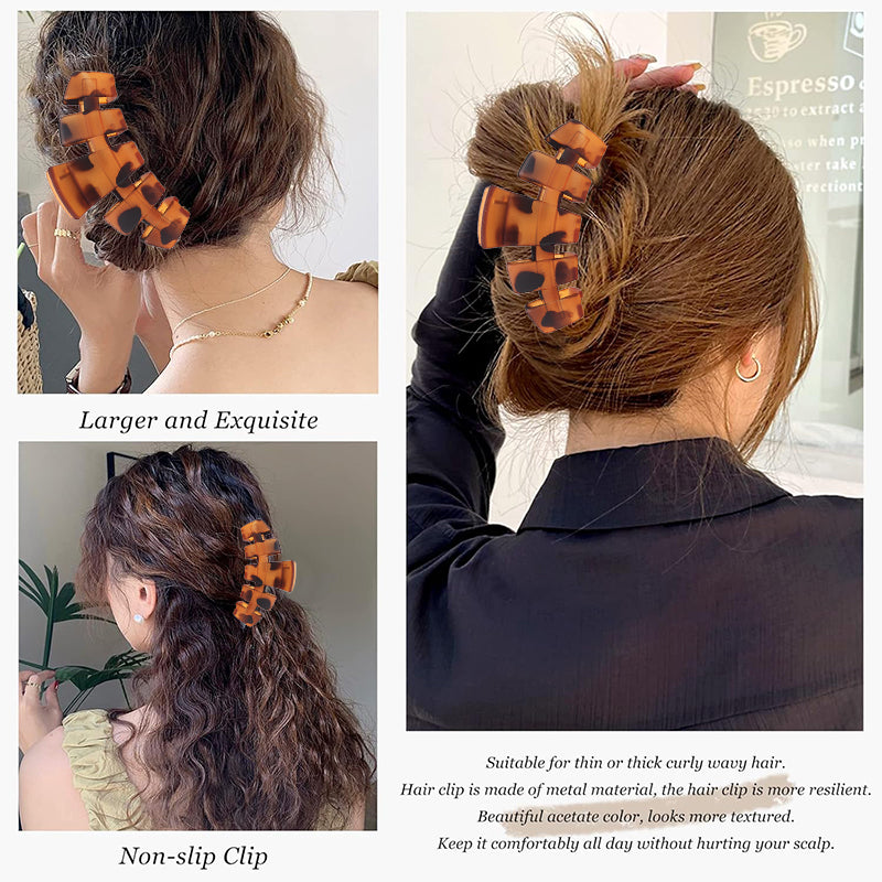 4PCS Hairclip matte anti slip clip, strong grip, suitable for women with thick hair