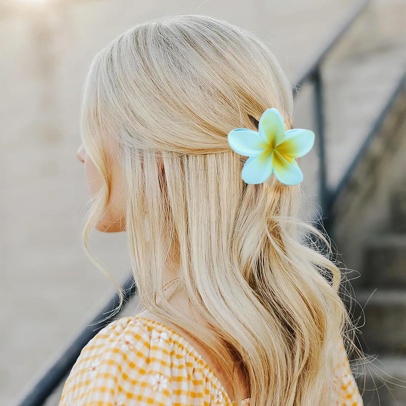 4PCS Flower - Shaped Hair Claws for Women - Vivid Color - Gradient Design, Durable & Fashionable Hair Accessories
