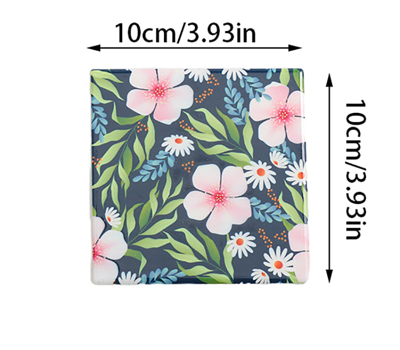 1PCS Exquisite Coasters - Diverse Floral , Heat - Resistant & Stylish for Home Decor