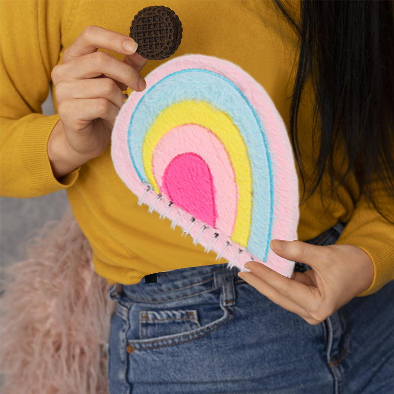 1PCS Adorable Rainbow - shaped  Notebooks Eye - catching, Soft & Portable for All Your Note - taking Needs