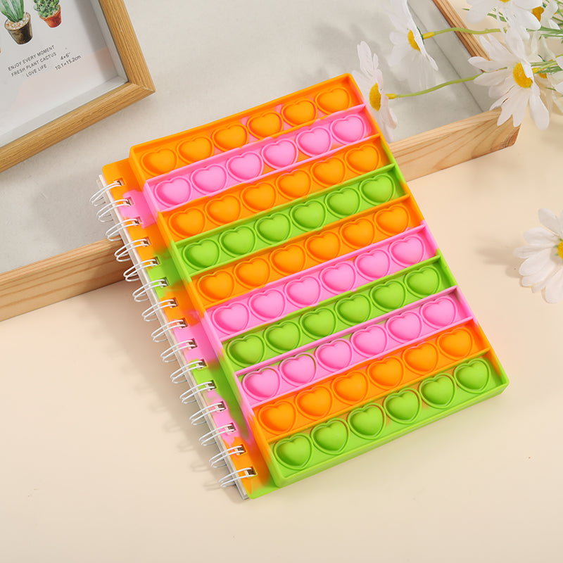 1PCS Fun & Functional  Heart - shaped Notebook - Stress Relief & Stylish Stationery Combo