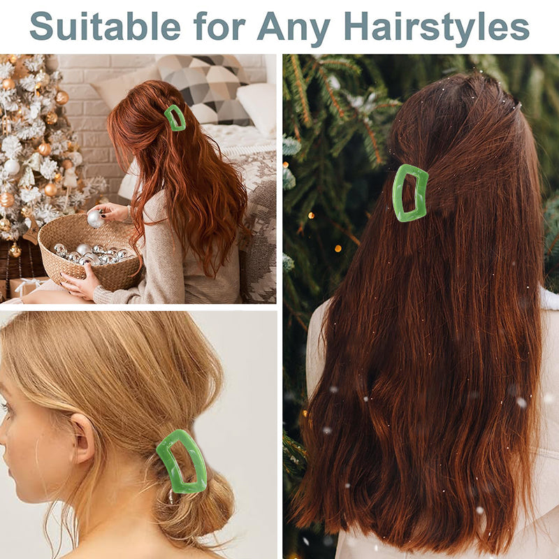 6PCS  Girls use claw style hair clips, ladies use thin/medium thick hair clips, marble patterned hair clips, anti slip clips